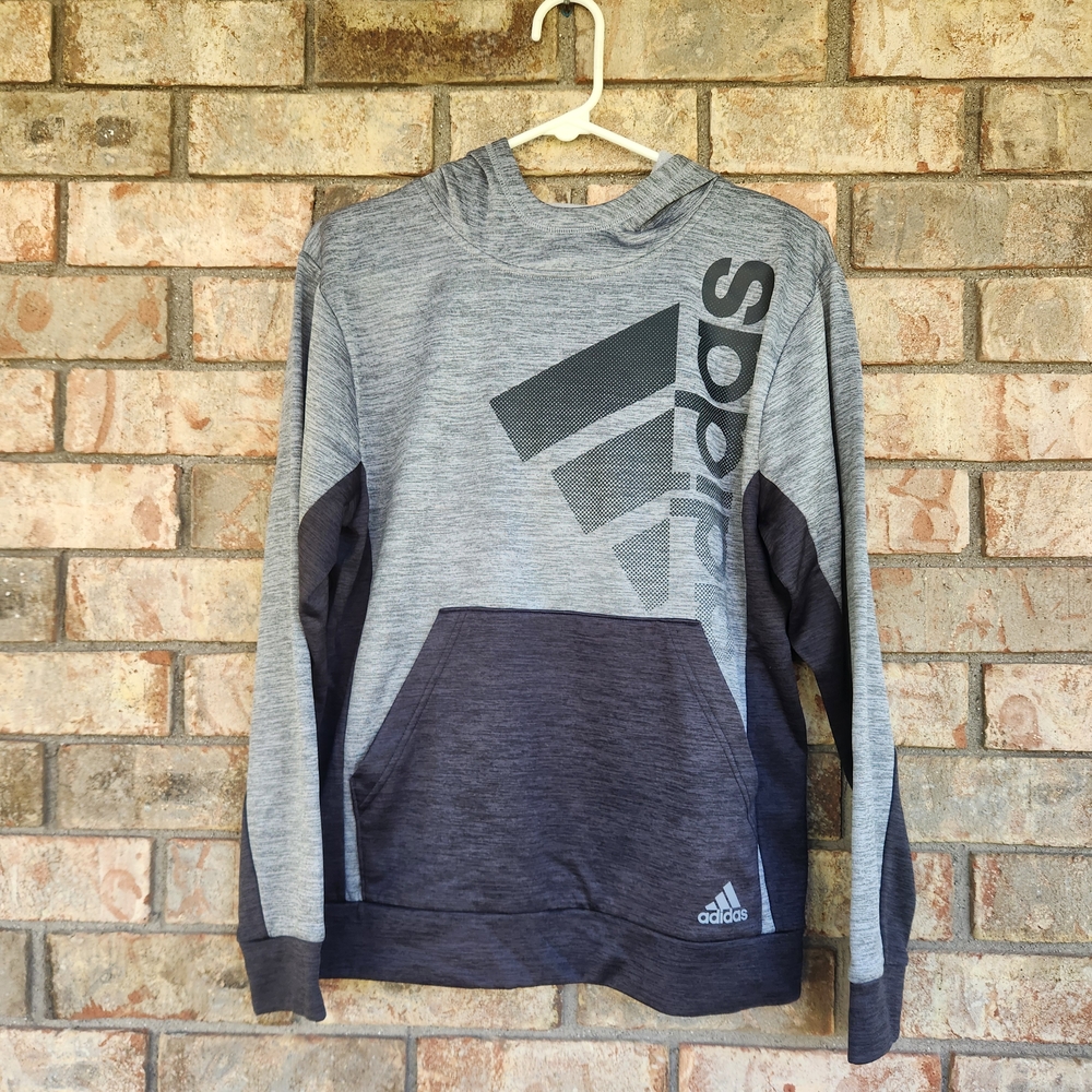 Adidas Gray and Black Youth 14/16 Hoodie
